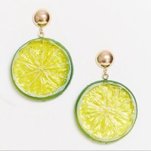 Monki Lime fruit earrings